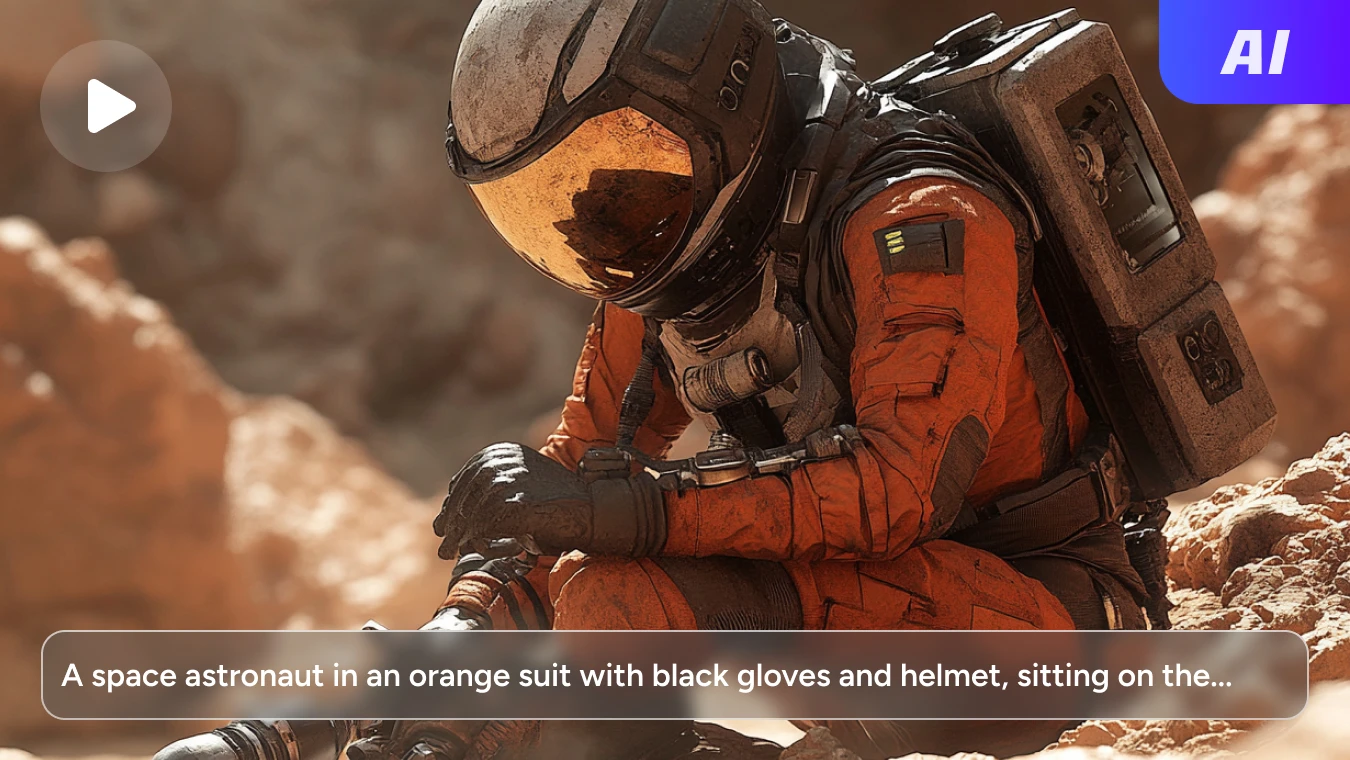 an ai video of a space astronaut made from a text prompt